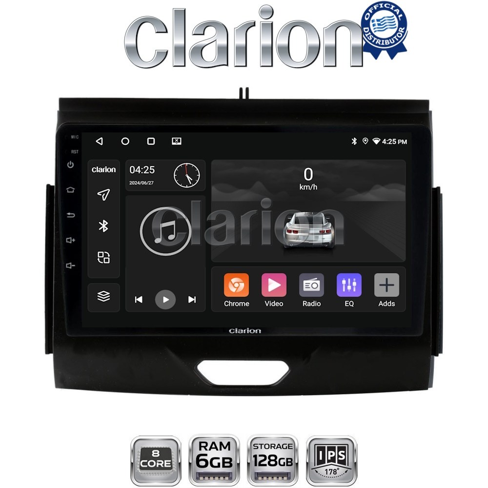 CLARION GL53576B Οθόνη OEM Multimedia Αυτοκινήτου για FORD RANGER 2015>2020 (CarPlay/AndroidAuto/BT/GPS/WIFI/GPRS)