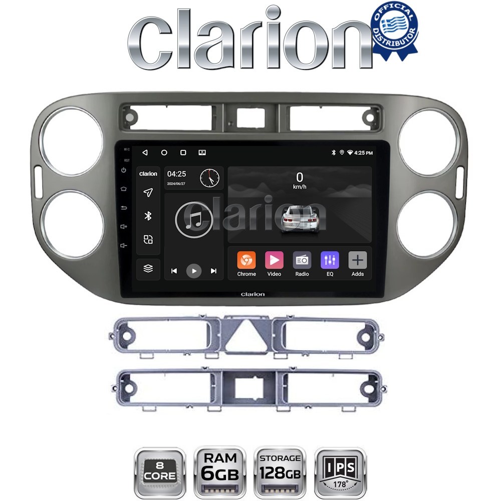 GL53590G CLARION GL53590G Οθόνη OEM Multimedia Αυτοκινήτου για VW Tiguan 2007 - 2016 Ανθρακί (CarPlay/AndroidAuto/BT/GPS/WIFI/GPRS) - Image 1