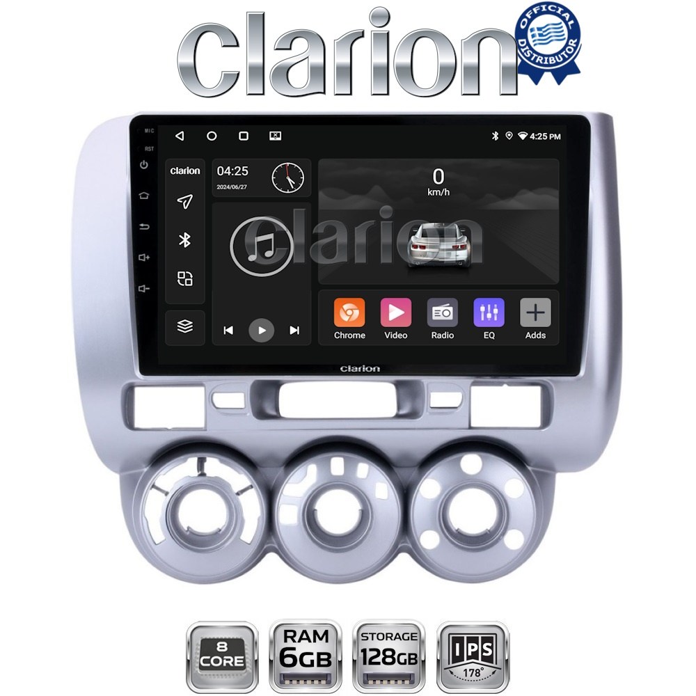 CLARION GL53730 Οθόνη OEM Multimedia Αυτοκινήτου για HONDA JAZZ 2002>2009 (CarPlay/AndroidAuto/BT/GPS/WIFI/GPRS)