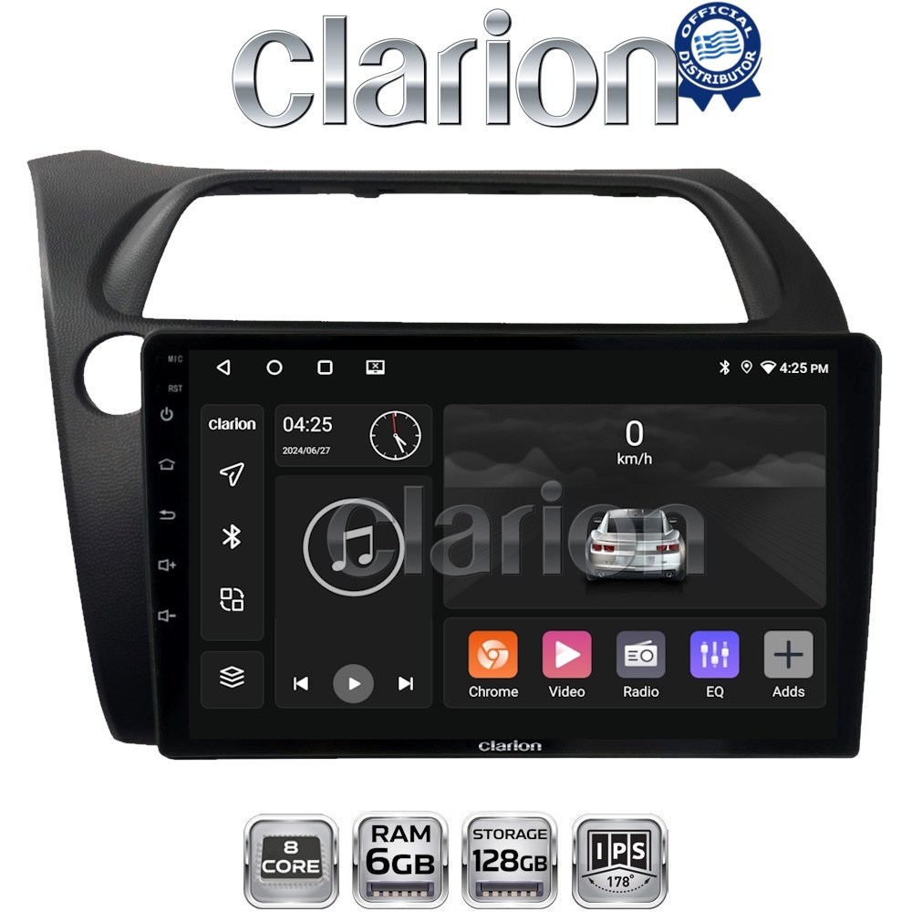 CLARION GL53744 Οθόνη OEM Multimedia Αυτοκινήτου για HONDA CIVIC 3/5D 2006-2012 (CarPlay/AndroidAuto/BT/GPS/WIFI/GPRS)