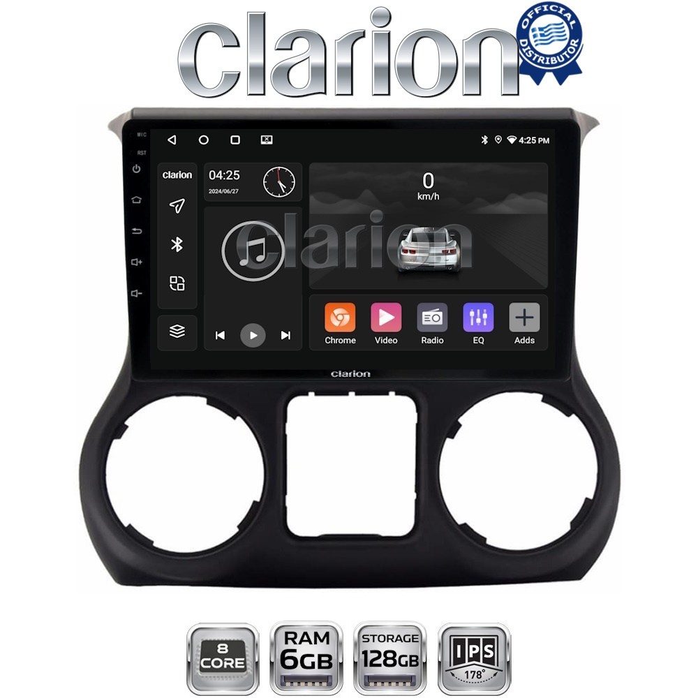 GL53745B CLARION GL53745B Οθόνη OEM Multimedia Αυτοκινήτου για Jeep Wrangler 2011 > 2017 (CarPlay/AndroidAuto/BT/GPS/WIFI/GPRS) - Image 1