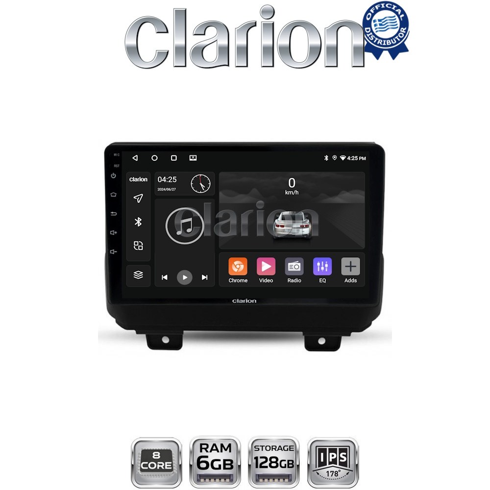 CLARION GL53746 Οθόνη OEM Multimedia Αυτοκινήτου για Jeep Wrangler 2018 > (CarPlay/AndroidAuto/BT/GPS/WIFI/GPRS)