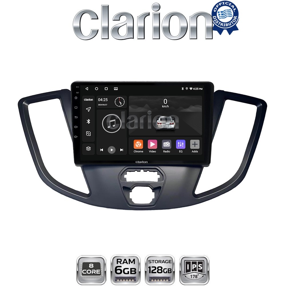 CLARION GL53758 Οθόνη OEM Multimedia Αυτοκινήτου για Ford Transit 2013 > 2018 (CarPlay/AndroidAuto/BT/GPS/WIFI/GPRS)