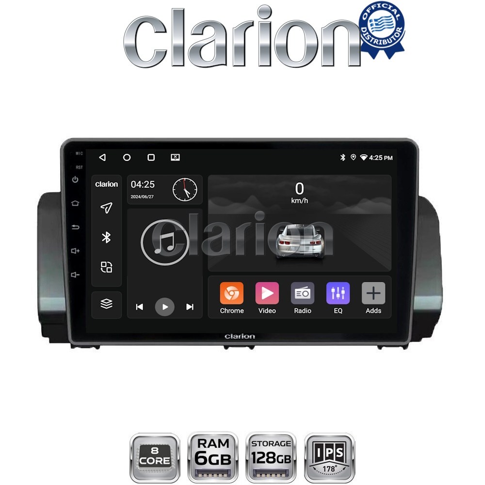GL53777 CLARION GL53777 Οθόνη OEM Multimedia Αυτοκινήτου για Dacia Logan, Duster, Santero 2021 Facelift (CarPlay/AndroidAuto/BT/GPS/WIFI/GPRS) - Image 1
