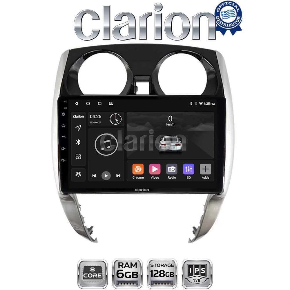 CLARION GL53790 Οθόνη OEM Multimedia Αυτοκινήτου για Nissan Note 2013 > 2020 (CarPlay/AndroidAuto/BT/GPS/WIFI/GPRS)