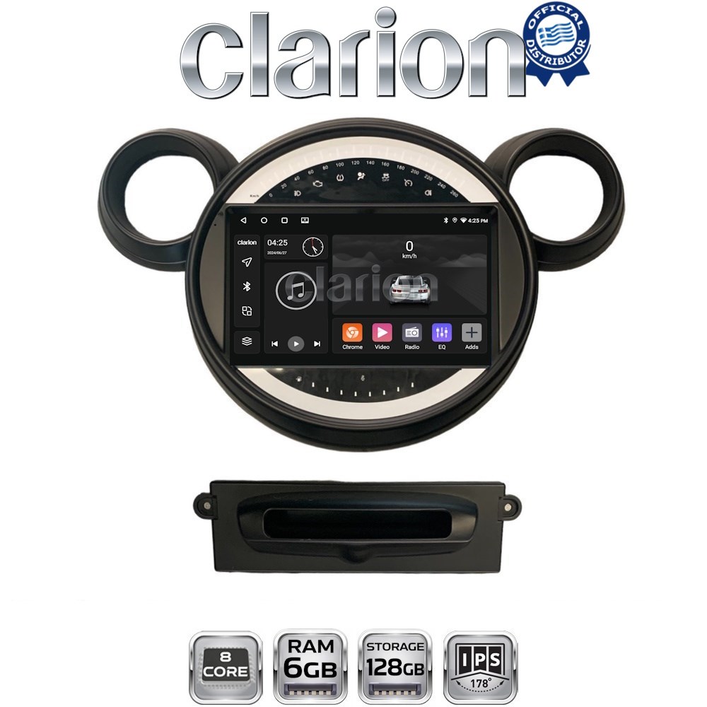 CLARION GL53835 Οθόνη OEM Multimedia Αυτοκινήτου για MINI Clubman '07>'14 & Countryman '10>'16 & Paceman '12>'16 & Cooper '07>'14 (CarPlay/AndroidAuto/BT/GPS/WIFI/GPRS)