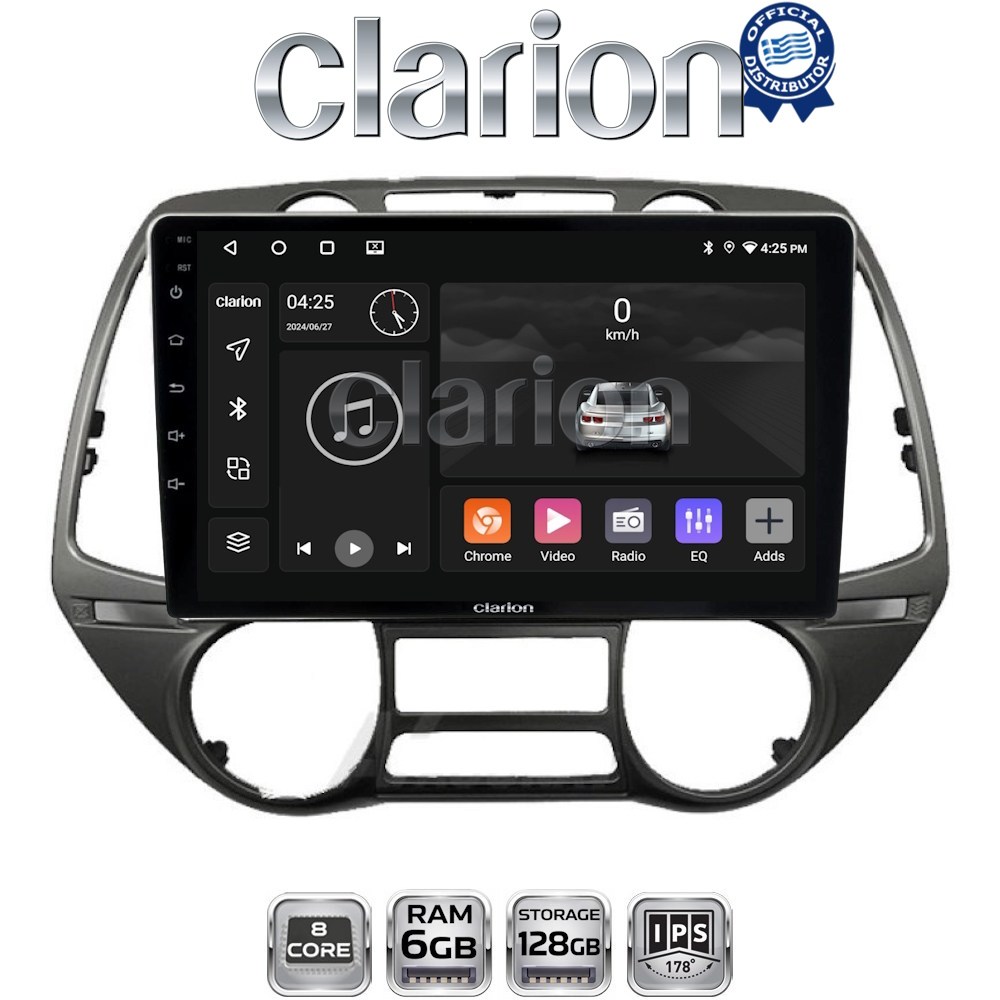 GL53837 CLARION GL53837 Οθόνη OEM Multimedia Αυτοκινήτου για Hyundai i20 2008 > 2014 (CarPlay/AndroidAuto/BT/GPS/WIFI/GPRS) - Image 1