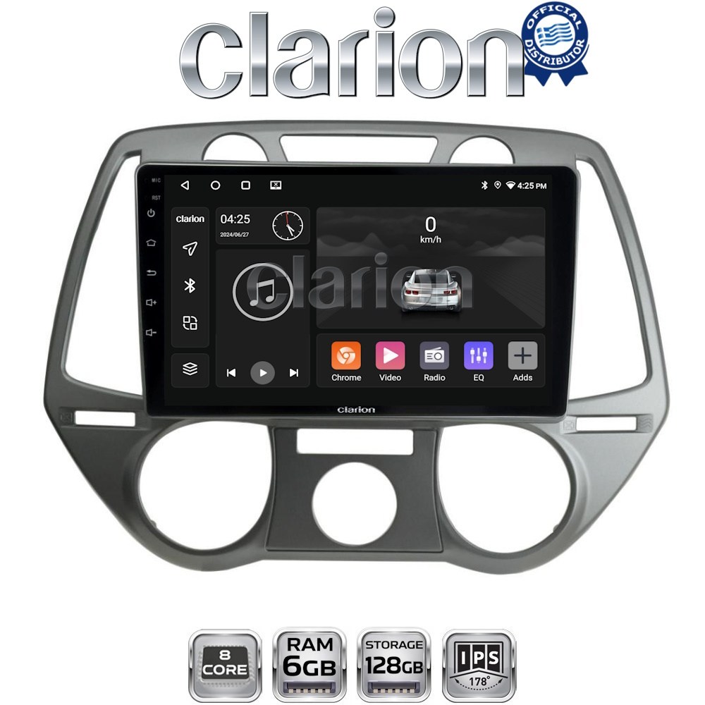 GL53838 CLARION GL53838 Οθόνη OEM Multimedia Αυτοκινήτου για Hyundai i20 2008 > 2014 (CarPlay/AndroidAuto/BT/GPS/WIFI/GPRS) - Image 1