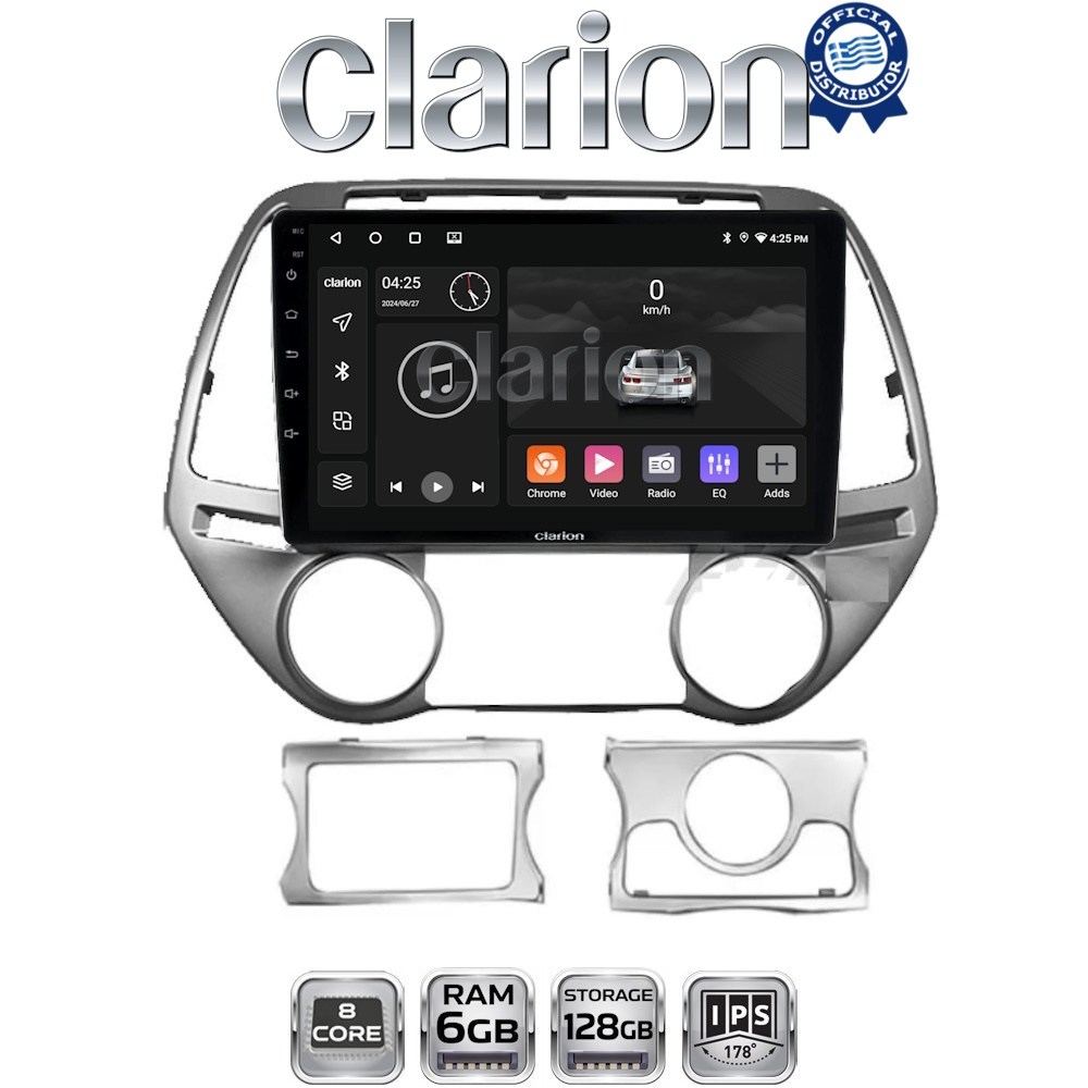 GL53839 CLARION GL53839 Οθόνη OEM Multimedia Αυτοκινήτου για HYUNDAI i20 2008>2013 (CarPlay/AndroidAuto/BT/GPS/WIFI/GPRS) - Image 1
