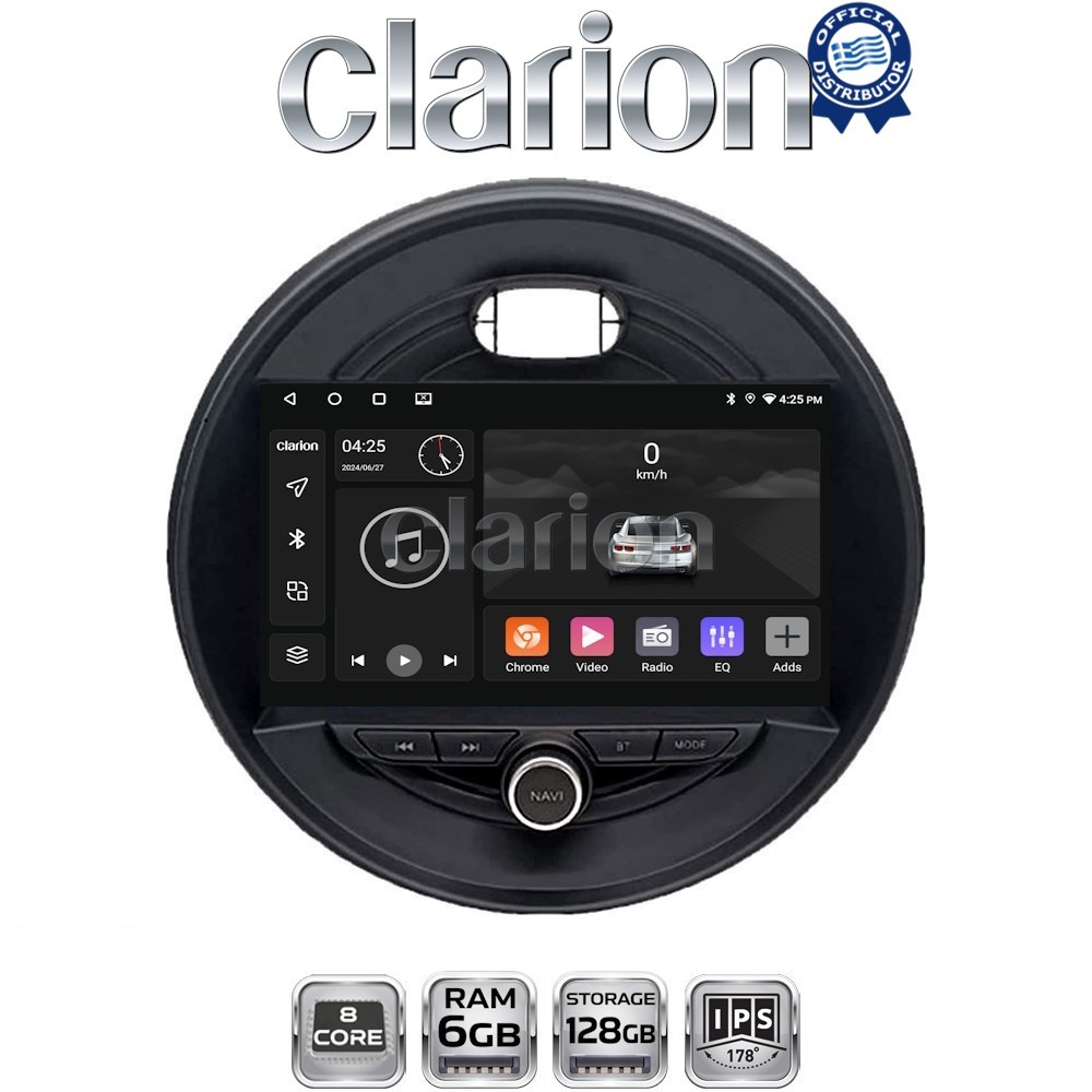 GL53845 CLARION GL53845 Οθόνη OEM Multimedia Αυτοκινήτου για Mini Cooper & Clubman 2015> (CarPlay/AndroidAuto/BT/GPS/WIFI/GPRS) - Image 1