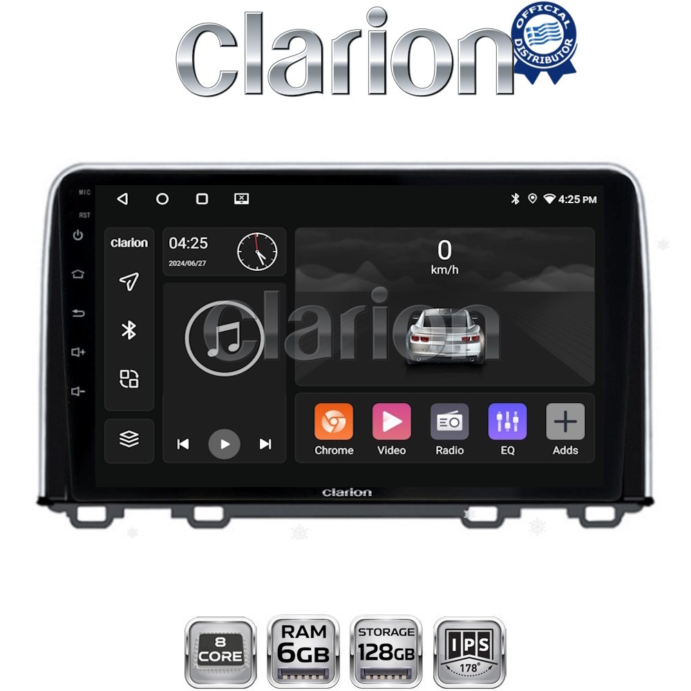 GL53912 CLARION GL53912 Οθόνη OEM Multimedia Αυτοκινήτου για HONDA CRV 2017> (CarPlay/AndroidAuto/BT/GPS/WIFI/GPRS) - Image 1
