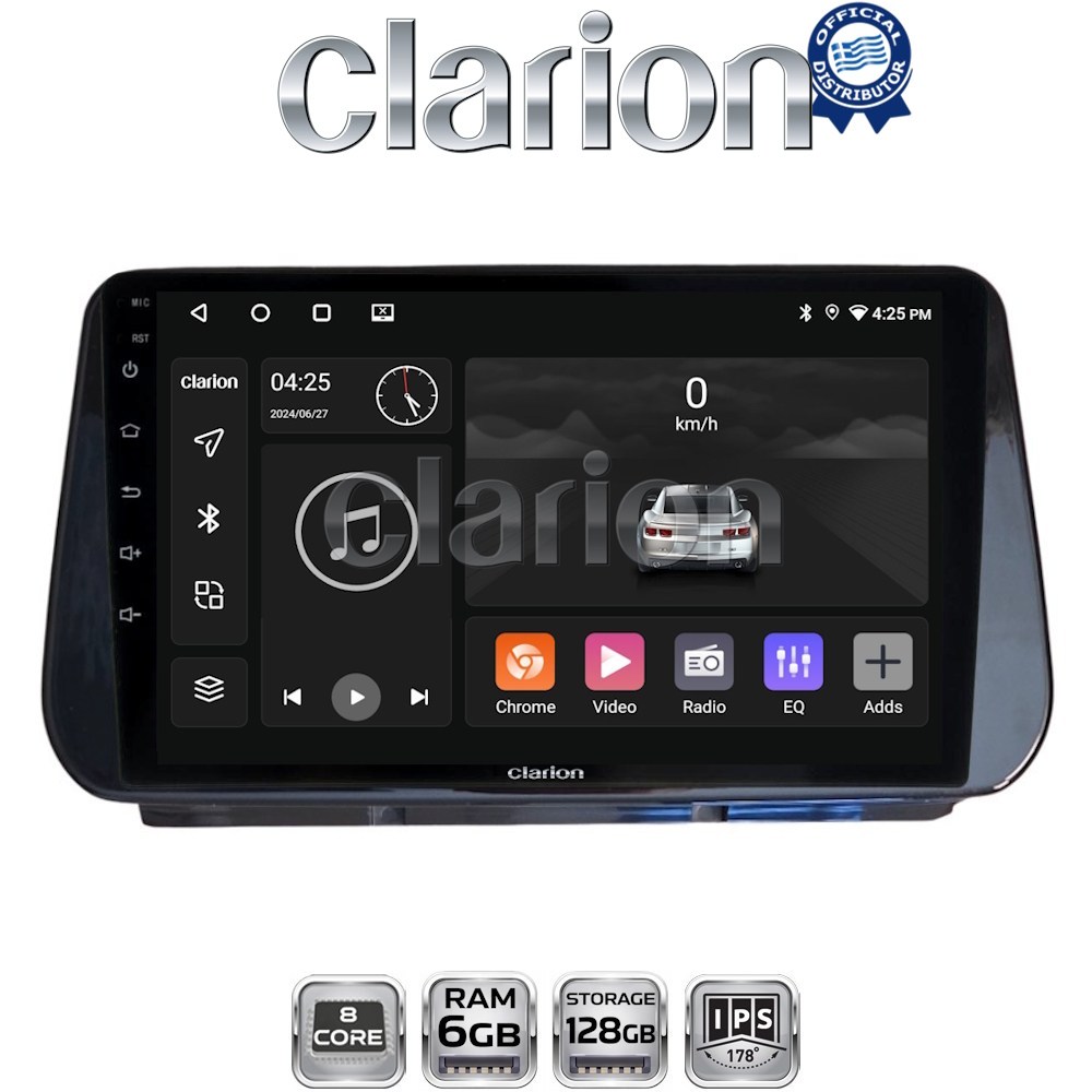 GL53963 CLARION GL53963 Οθόνη OEM Multimedia Αυτοκινήτου για Hyundai Santa Fe - IX45 2018 > 2019 (CarPlay/AndroidAuto/BT/GPS/WIFI/GPRS) - Image 1