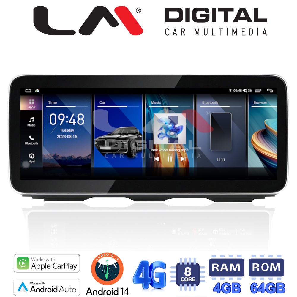LM Digital - LM GH4 335 NBT Οθόνη OEM Multimedia Αυτοκινήτου για BMW Series 5 (F10 & F11) 2012> με σύστημα NBT (CarPlay/AndroidAuto/BT/GPS/WIFI/GPRS)