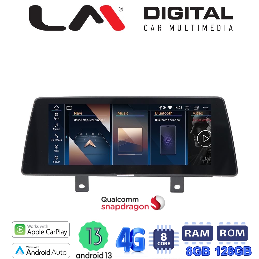 LMJFK2268128EVO LM Digital - LM JFK225 A8 EVO Οθόνη OEM Multimedia Αυτοκινήτου για BMW X1 F48 2017 > με εργοστασιακό σύστημα EVO (CarPlay/AndroidAuto/BT/GPS/WIFI/GPRS) - Image 1