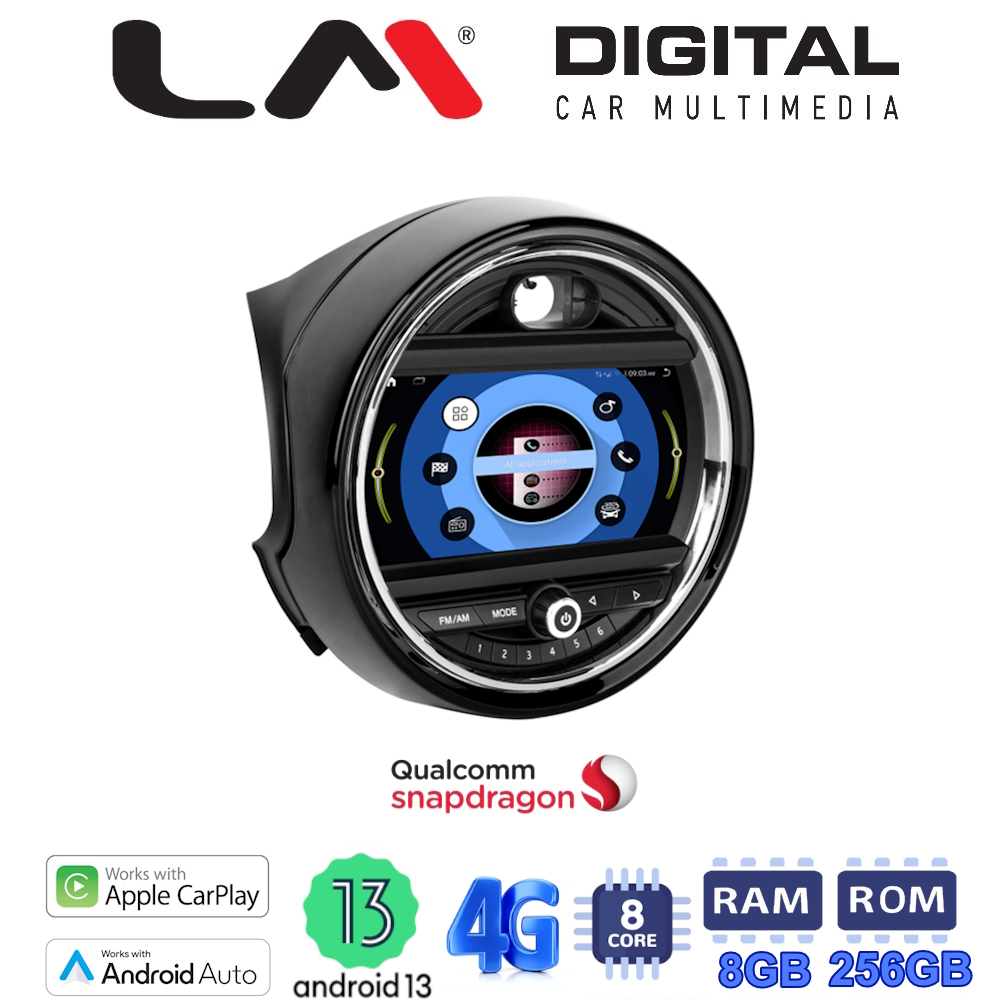 LMJFK845EVO LM Digital - LM JFK845 EVO Οθόνη OEM Multimedia Αυτοκινήτου για ΜΙΝΙ (F55/F56/F57) 2018 > με εργοστασιακό σύστημα EVO (CarPlay/AndroidAuto/BT/GPS/WIFI/GPRS) - Image 1