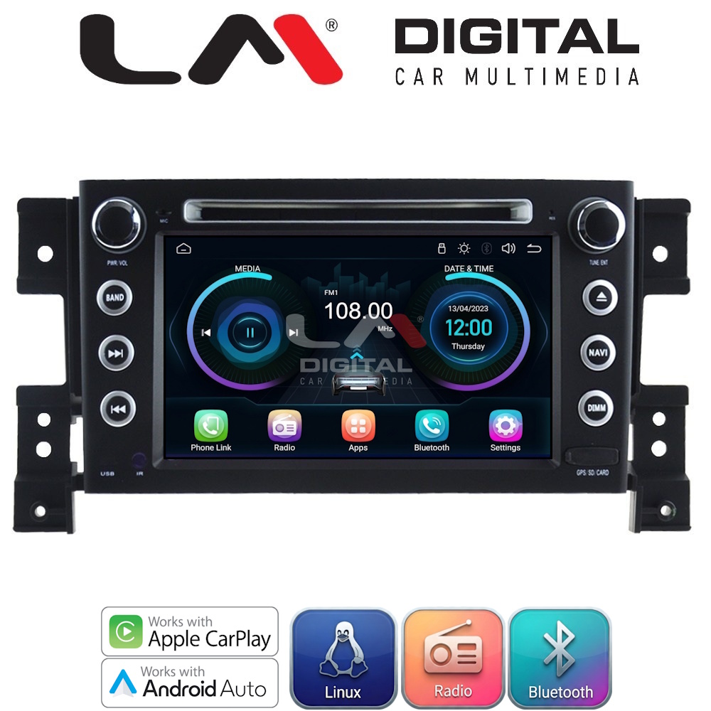 LM Digital - LM LX053 Οθόνη OEM Multimedia Αυτοκινήτου για SUZUKI GRAN VITARA 2005 > 2015 (CarPlay/AndroidAuto/BT/WIFI) Linux OS