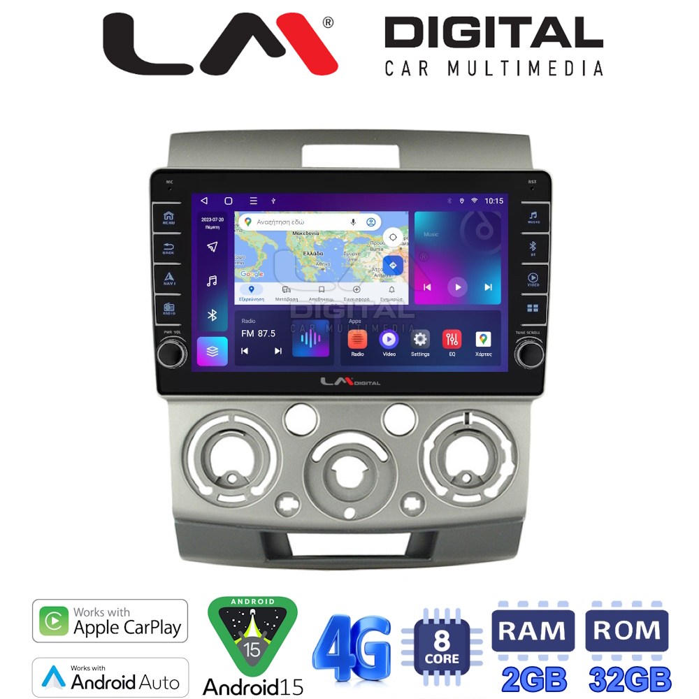 LMZG8360 LM Digital - LM ZG8360 GPS Οθόνη OEM Multimedia Αυτοκινήτου για MAZDA BT 50 & FORD RANGER 2006>2011 (CarPlay/AndroidAuto/BT/GPS/WIFI/GPRS) - Image 1