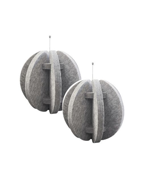 Audiodesigner Radial Sphere Grey Ηχοαπορροφητικό Πάνελ Πολυεστέρα Σφαίρα 500 mm (2 Τεμάχια)
